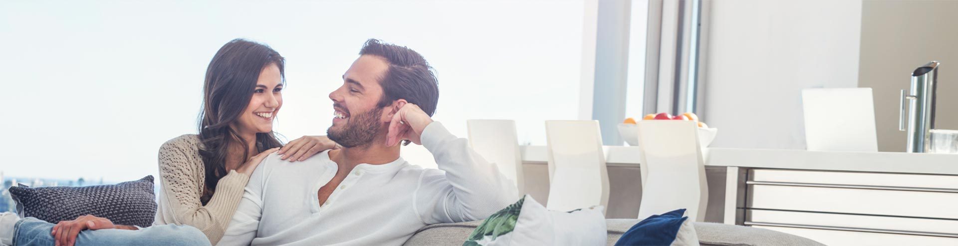 Couple relaxed at home